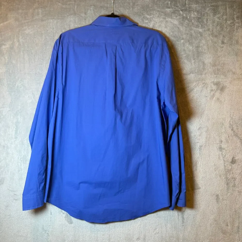 Ralph Lauren Shirt Lot Mens Large Blue Pony & Check Button Down 2 Piece